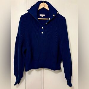 J. Crew Women's Navy Blue Popover Sweater